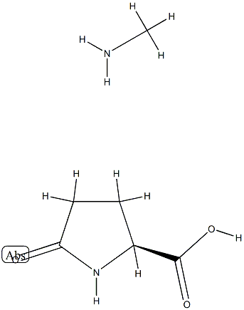 5-oxo-L-proline, compound with methylamine (1:1) 结构式