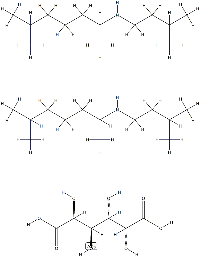 galactaric acid, compound with 1,5-dimethyl-N-(3-methylbutyl)hexylamine (1:2) Structure