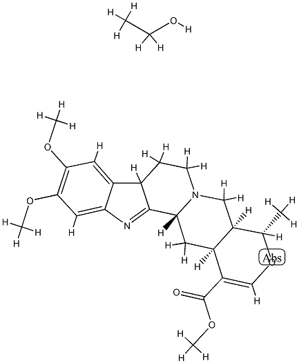 methyl (3beta,19alpha,20alpha)-16,17-didehydro-10,11-dimethoxy-19-methyloxayohimban-16-carboxylate, compound with ethanol (1:1),93919-58-5,结构式