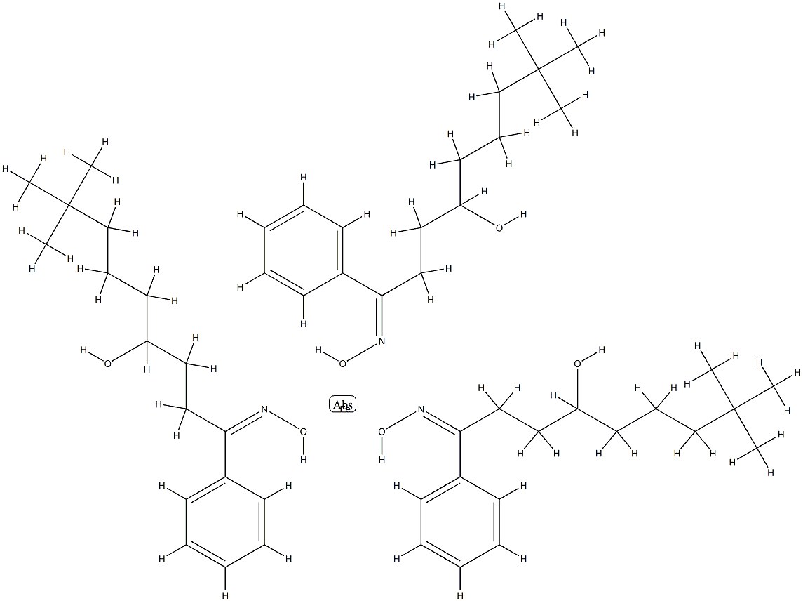 tris[2-hydroxy-5-tert-nonylacetophenone oximato]iron Struktur