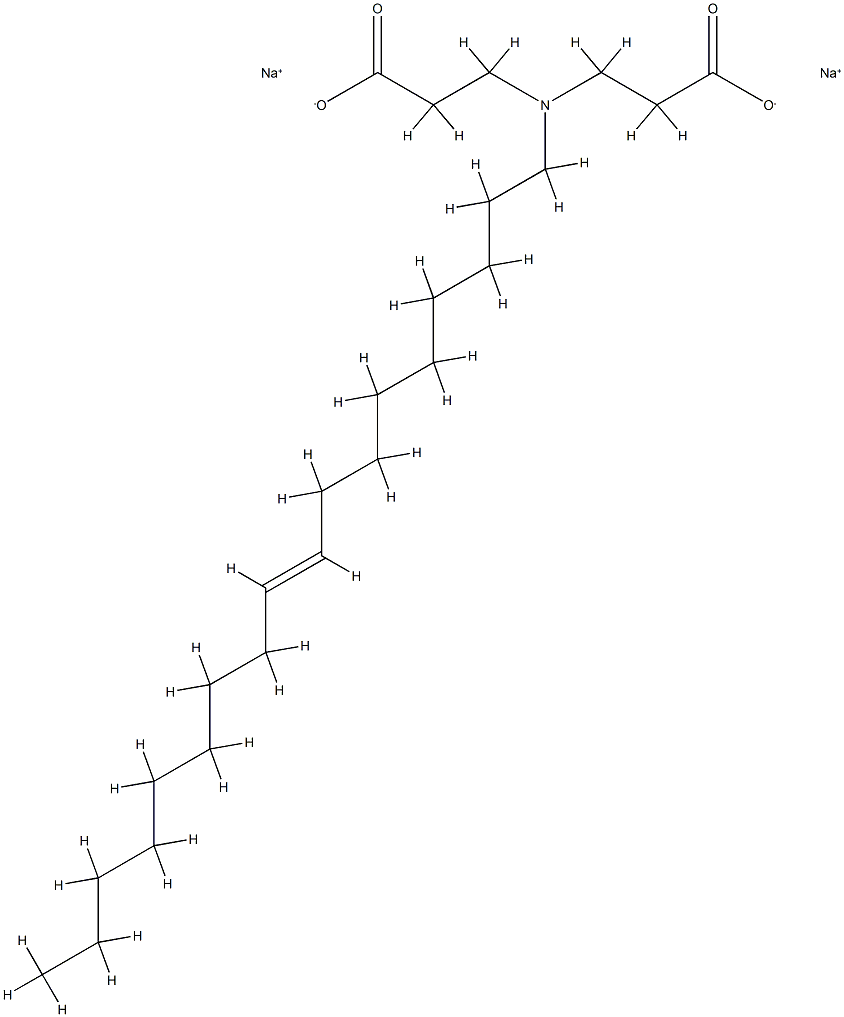 disodium N-(2-carboxylatoethyl)-N-9-octadecenyl-beta-alaninate Struktur