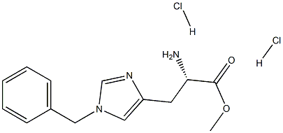 L-Histidine,1-(phenylmethyl)-, methyl ester, hydrochloride (1:2) Structure