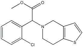 methyl 2-(2-chlorophenyl)-2-(9-thia-4-azabicyclo[4.3.0]nona-7,10-dien-4-yl)acetate Structure