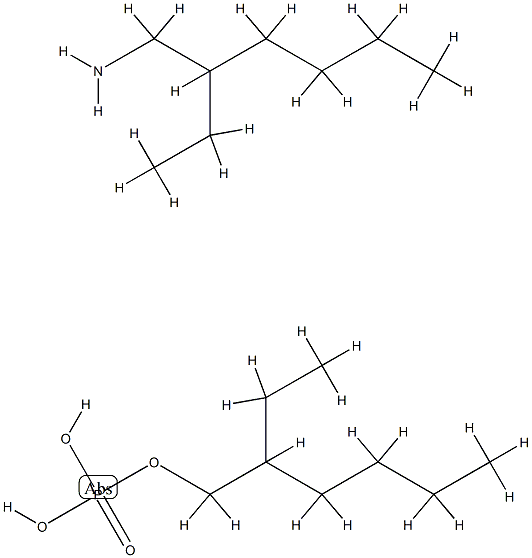 Phosphoric acid, 2-ethylhexyl ester, compd. with 2-ethyl-1-hexanamine Struktur