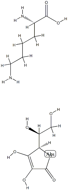 L-赖氨酸L-抗坏血酸盐, 94231-35-3, 结构式