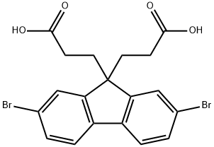 3,3-(2,7-dibromo-9H-fluorene-9,9-diyl)dipropanoic acid(WXC04659) Struktur