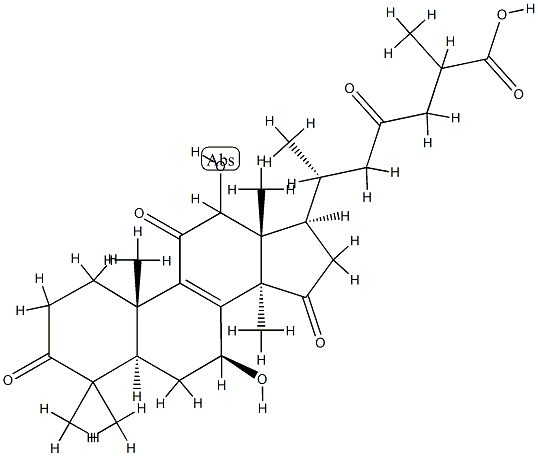 12-Hydroxyganoderic acid D 化学構造式
