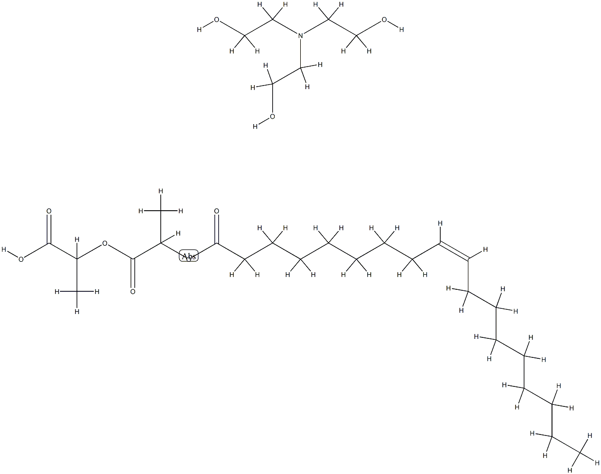 2-(1-carboxyethoxy)-1-methyl-2-oxoethyl oleate, compound with 2,2',2''-nitrilotriethanol (1:1) 结构式
