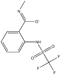 Benzamide,  N-methyl-2-[[(trifluoromethyl)sulfonyl]amino]-,  ion(1-) 结构式