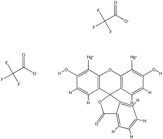 Bis(2,2,2-trifluoroacetato-κO)di-Mercury Fluorescein Structure