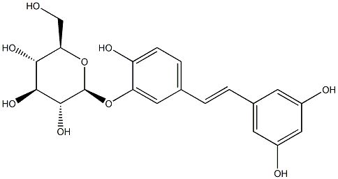 Piceatannol 3'-O-glucoside Struktur