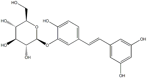 Piceatannol 3'-O-glucoside Structure