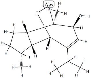 (1R)-1,2,3,3aβ,4,5,8,8aβ-Octahydro-1α,4α-dimethyl-7-(1-methylethyl)-4β,8β-epidioxyazulen-5β-ol Struktur