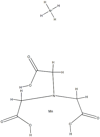 ammonium [N,N-bis(carboxymethyl)glycinato(3-)-N,O,O',O'']manganate(1-) 结构式