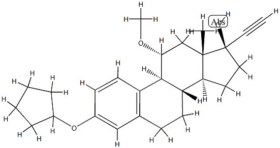 11 alpha-methoxyquinestrol 结构式