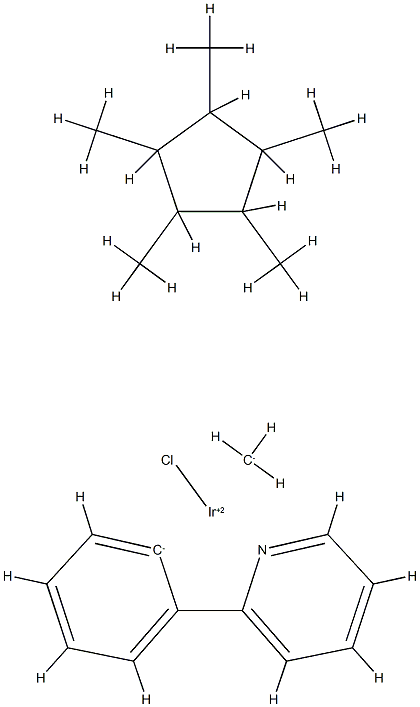 クロロ(ペンタメチルシクロペンタジエニル)[(2-ピリジニル-KN)フェニル-KC]イリジウム(III),99% 化学構造式