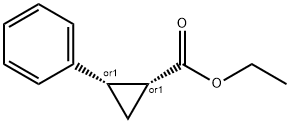 Cyclopropanecarboxylic acid, 2-phenyl-, ethyl ester, (1R,2S)-rel- 化学構造式