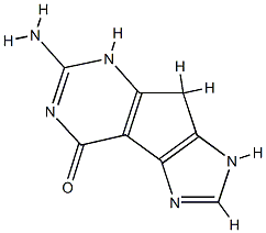 Imidazo[4,5:3,4]cyclopenta[1,2-d]pyrimidin-4(3H)-one,  6-amino-5,8-dihydro- Struktur