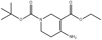 4-アミノ-5,6-ジヒドロピリジン-1,3(2H)-ニカルボン酸1-TERT-ブチル3-エチル 化学構造式