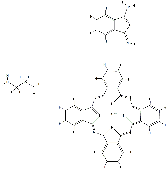 (ethylenediamine-N)(1-imino-1H-isoindol-3-amine-N2)[29H,31H-phthalocyaninato-N29,N30,N31,N32]cobalt 结构式