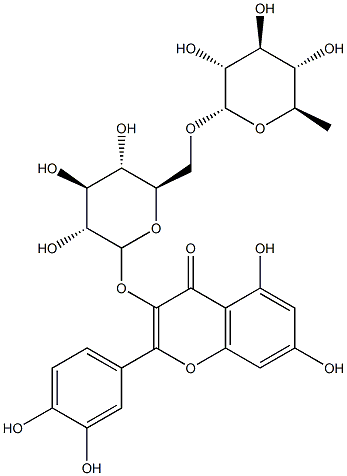 槲皮素3-O-芸香糖苷, 949926-49-2, 结构式