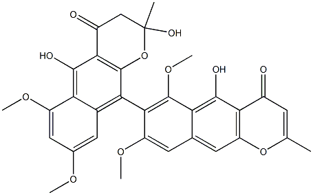 2',3'-Dihydro-2'-hydroxyaurasperone A Structure