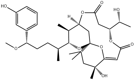 (4R)-17-Debromo-2,3-didehydro-3-deoxy-4-hydroxyaplysiatoxin Struktur