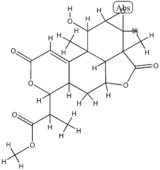 1a,1b,3a,4a,5,7,8b,8c,9,9a-Decahydro-9-hydroxy-α,1b,8b-trimethyl-2,7-dioxo-2H,4H-furo[2',3',4':4,5]oxireno[6,7]naphtho[2,1-c]pyran-5-acetic acid methyl ester Structure