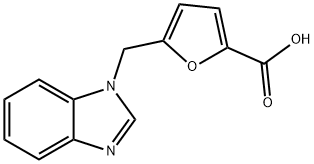 5-(1H-benzimidazol-1-ylmethyl)-2-furoic acid Struktur