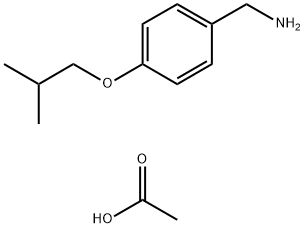 4-(2-Methylpropoxy)benzenemethanamine acetate (1:1) 化学構造式