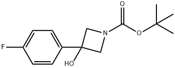 叔-丁基 3-(4-氟苯基)-3-羟基吖丁啶-1-甲酸基酯, 958297-44-4, 结构式