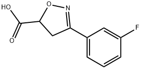 3-(3-fluorophenyl)-4,5-dihydro-1,2-oxazole-5-carboxylic acid Struktur