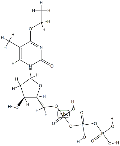 O(4)-ethylthymidine 5'-triphosphate 化学構造式