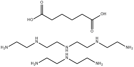 己二酸与N-(2-氨乙基)-N'-[2-[(2-氨乙基)氨基]乙基]-1,2-乙二胺和N-(2-氨乙基)-1,2-乙二胺的聚合物 结构式