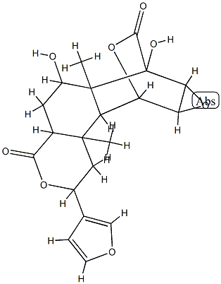 8,9-Epoxy-10,7-(epoxymethano)dodecahydro-2-(3-furanyl)-6,7-dihydroxy-6a,10b-dimethyl-2H-naphtho[2,1-c]pyran-4,12-dione Structure