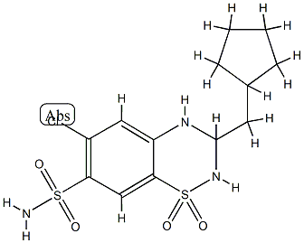 (+)-Cyclopenthiazide 结构式