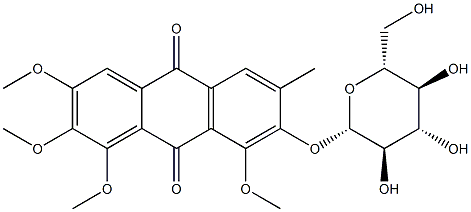 金决明醌苷,96820-54-1,结构式
