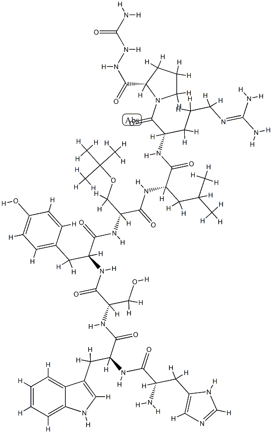 (DES-PYR1,D-SER(TBU)6,AZAGLY10)-LHRH 结构式