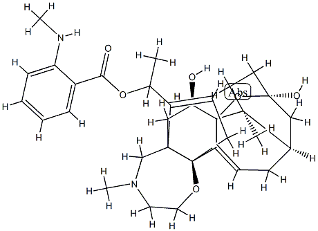 batrachotoxinin-A N-methylanthranilate Struktur
