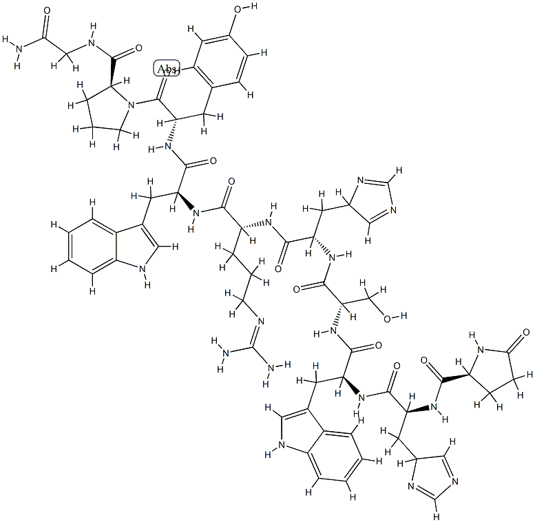 LHRH, His(5)-Arg(6)-Trp(7)-Tyr(8)- Structure