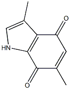 1H-Indole-4,7-dione,3,6-dimethyl-(9CI) Structure