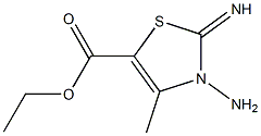 4-Thiazoline-5-carboxylicacid,3-amino-2-imino-4-methyl-,ethylester(6CI) Structure