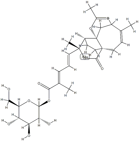 土槿皮甲酸-O-Β- D -葡萄糖苷, 98891-44-2, 结构式