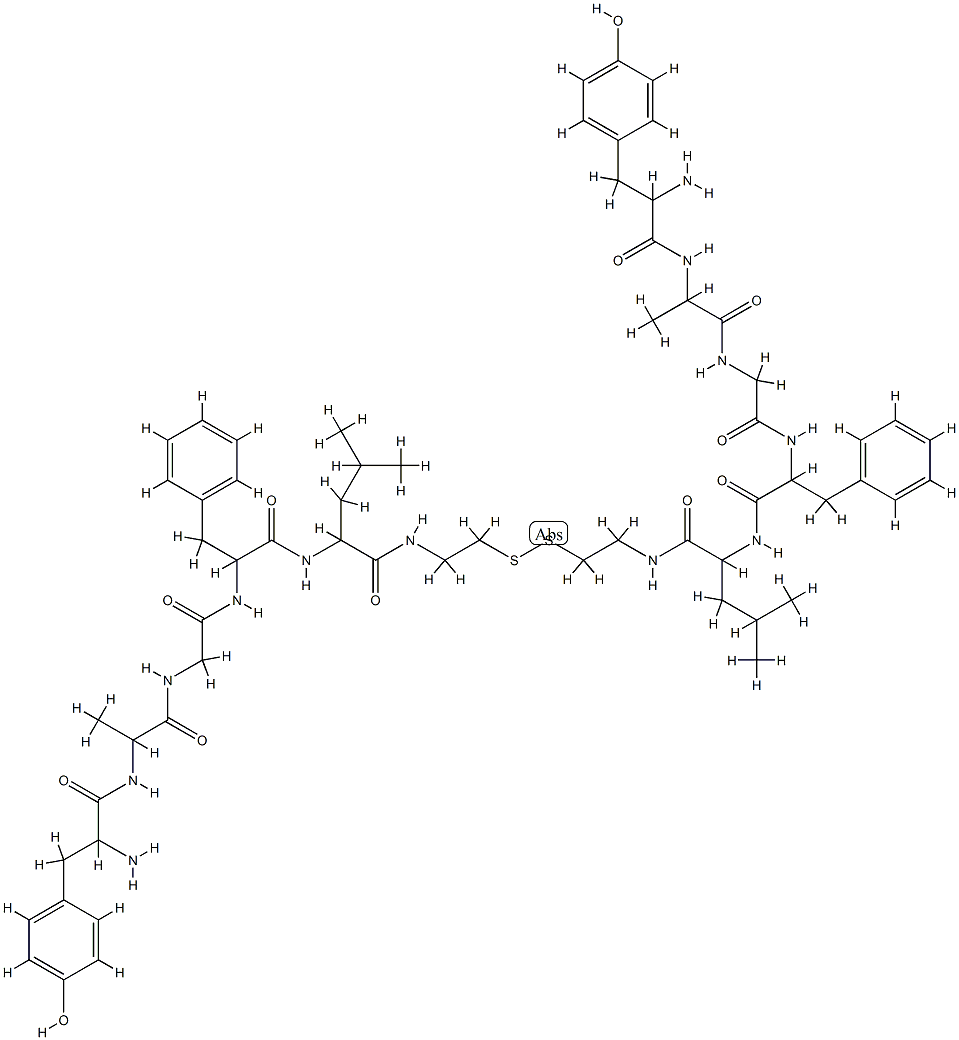 enkephalin-Leu, Ala(2)-cystamine-dimer- 化学構造式