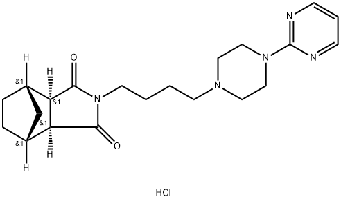 化合物 TANDOSPIRONE HYDROCHLORIDE 结构式