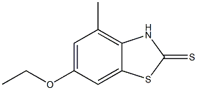2(3H)-Benzothiazolethione,6-ethoxy-4-methyl-(9CI) Structure