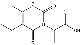 1(2H)-Pyrimidineacetic  acid,  5-ethyl-3,6-dihydro--alpha-,4-dimethyl-2,6-dioxo- 结构式