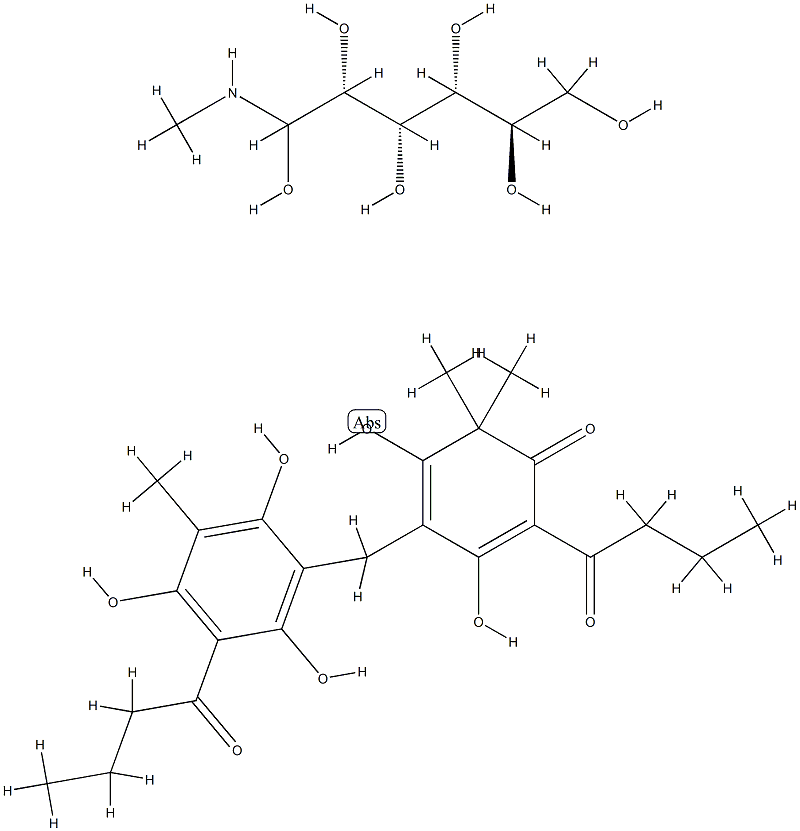 flavaspidic acid-N-methylglucaminate Structure