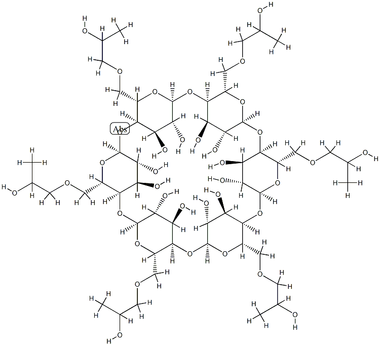 (2-HYDROXYPROPYL)-ALPHA-CYCLODEXTRIN Struktur