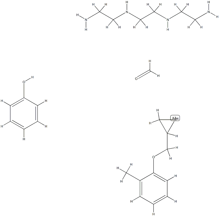苯酚、甲醛的聚合物与缩水甘油醚、[(甲基苯氧基)甲基]环氧乙烷、三乙烯四胺的聚合物 结构式